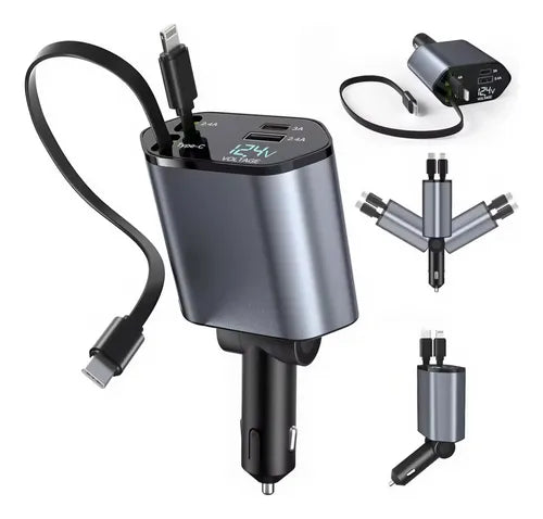 Cargador de celular para Automovil 4 en 1