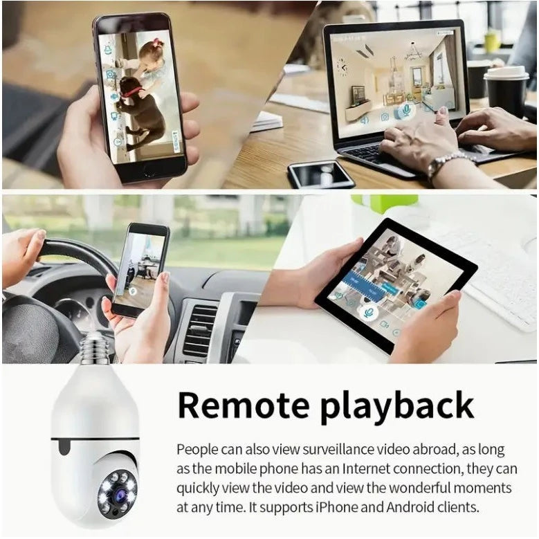 Cámara Bombillo Wifi 360