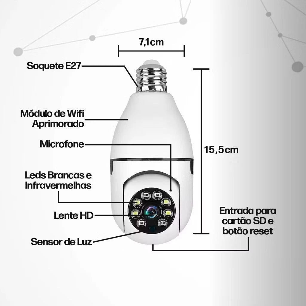 Cámara Bombillo Wifi 360
